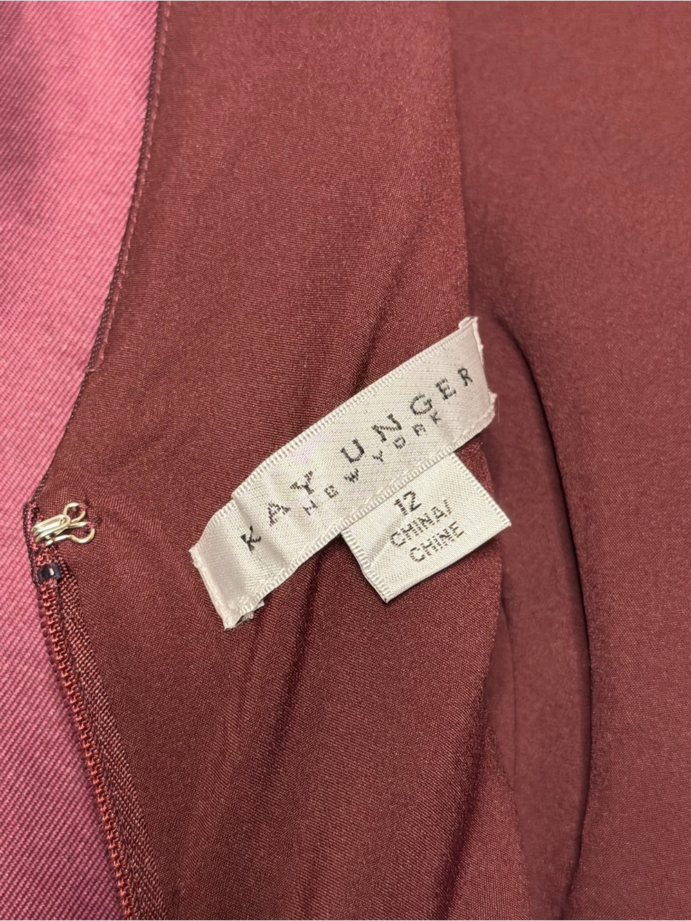 Kay Unger Luciana Column Gown Mulberry - Picture 9 of 9